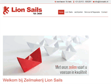 Tablet Screenshot of lionsails.nl